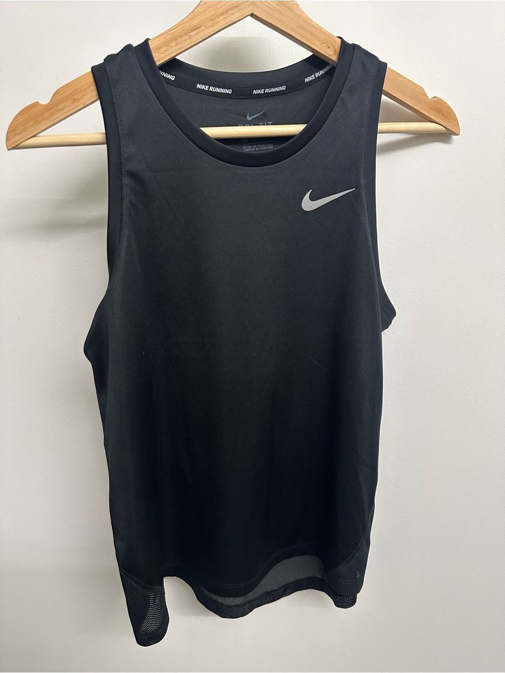 Like-New- Nike Running Black Dri-FIT Mesh Athletic Tank Muscle Shirt Sleeveless
